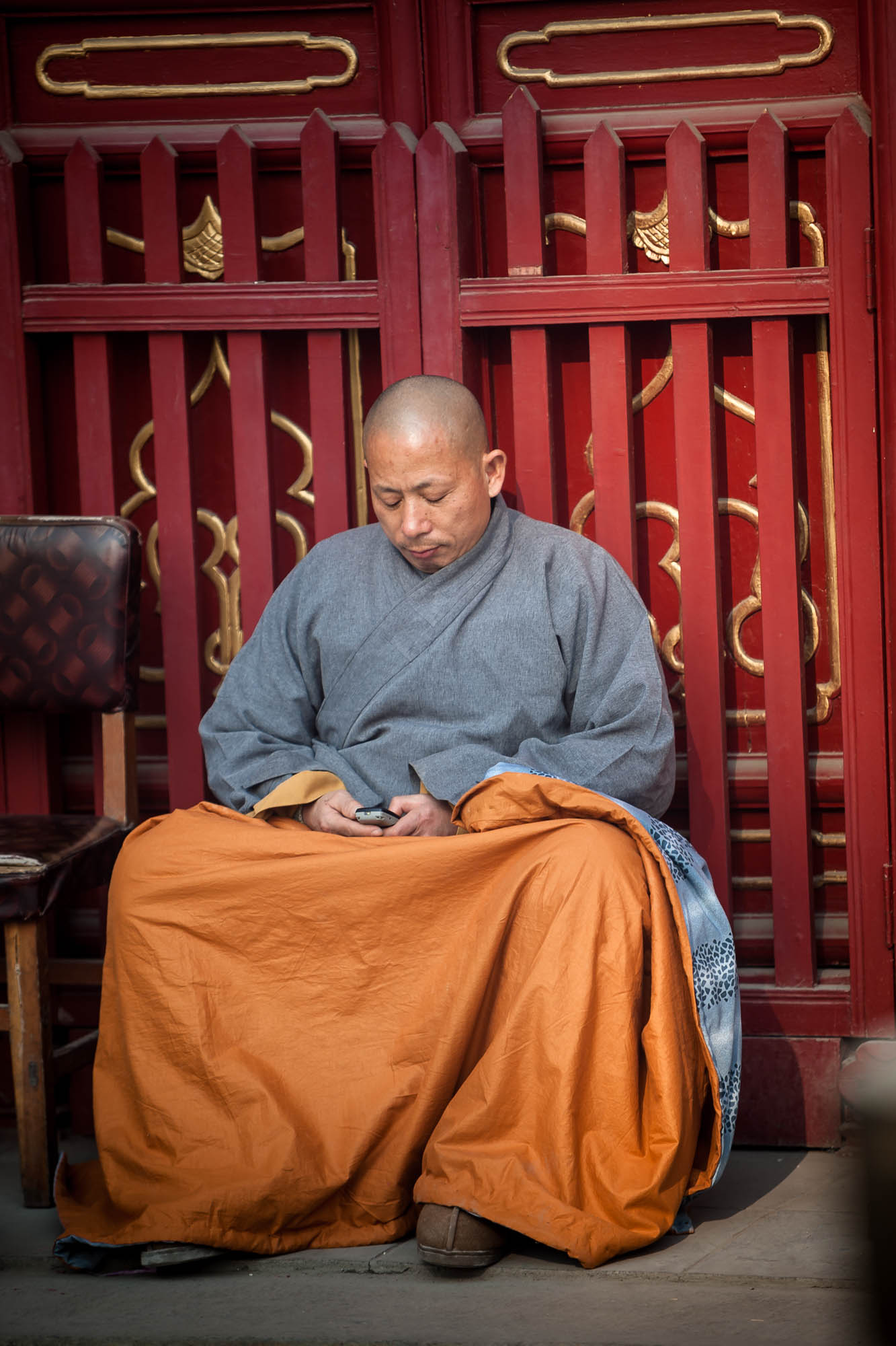 monk at Linji Temple