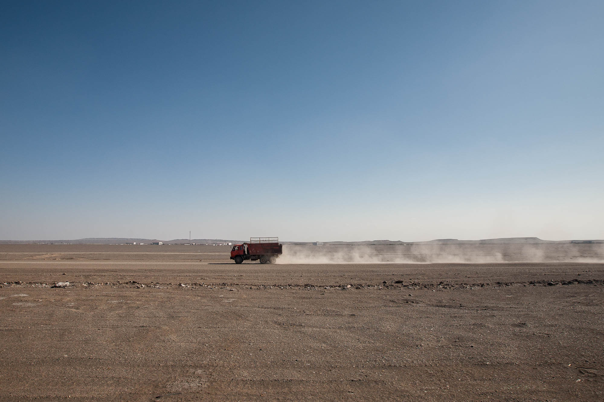 truck in the dust