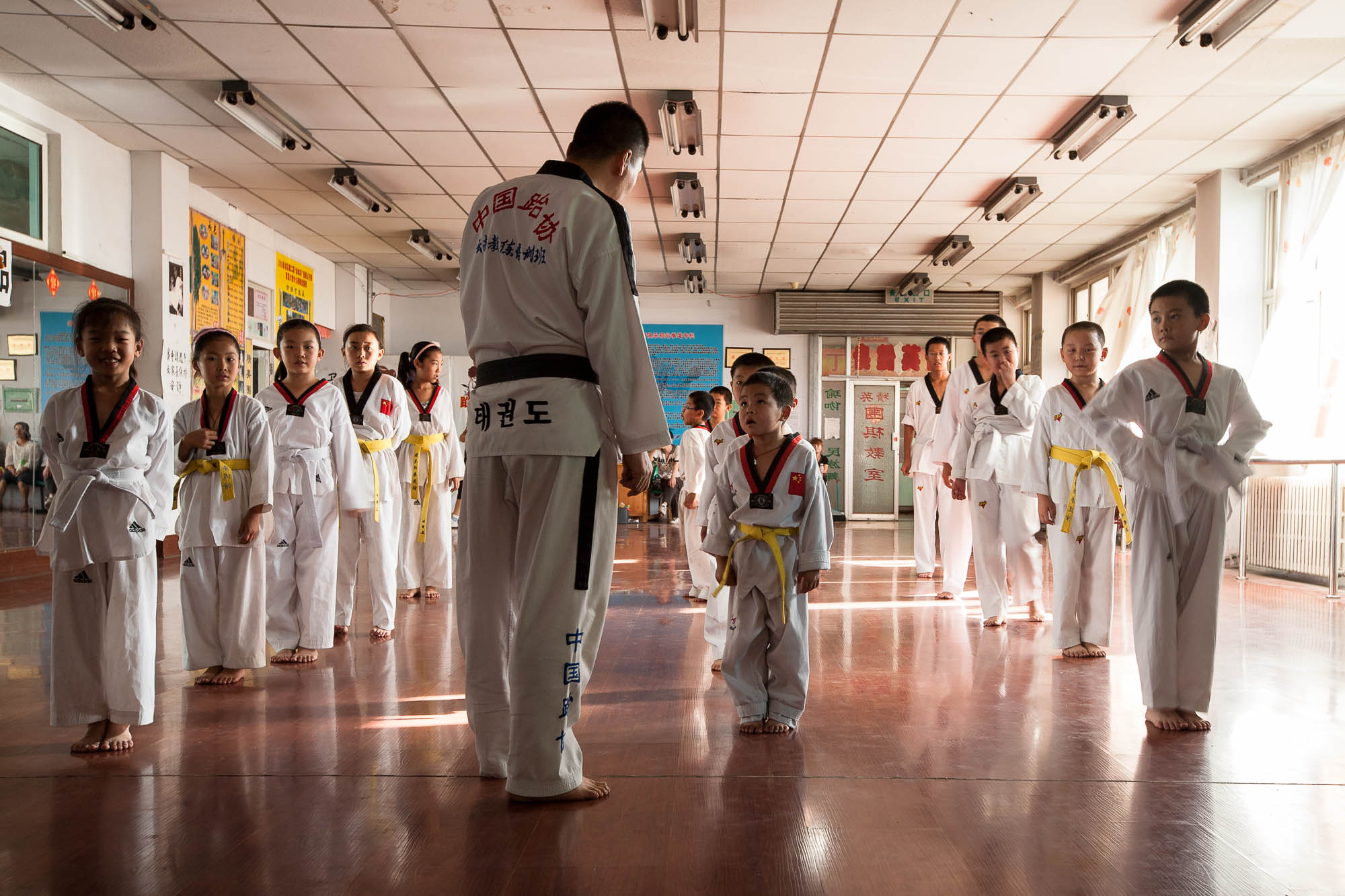 taekwondo students