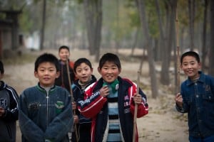 village kids in Hebei