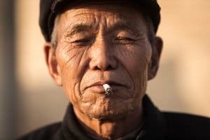 villager with cigarette