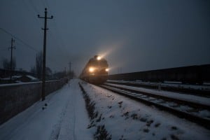 train passing at night