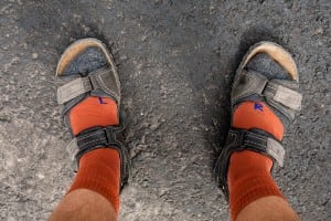 German style sandals with socks