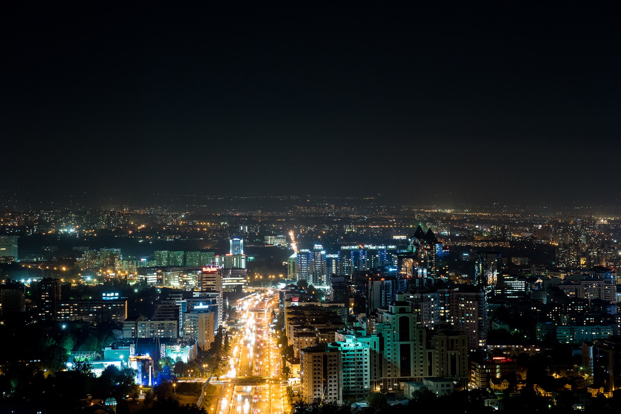 night over Almaty