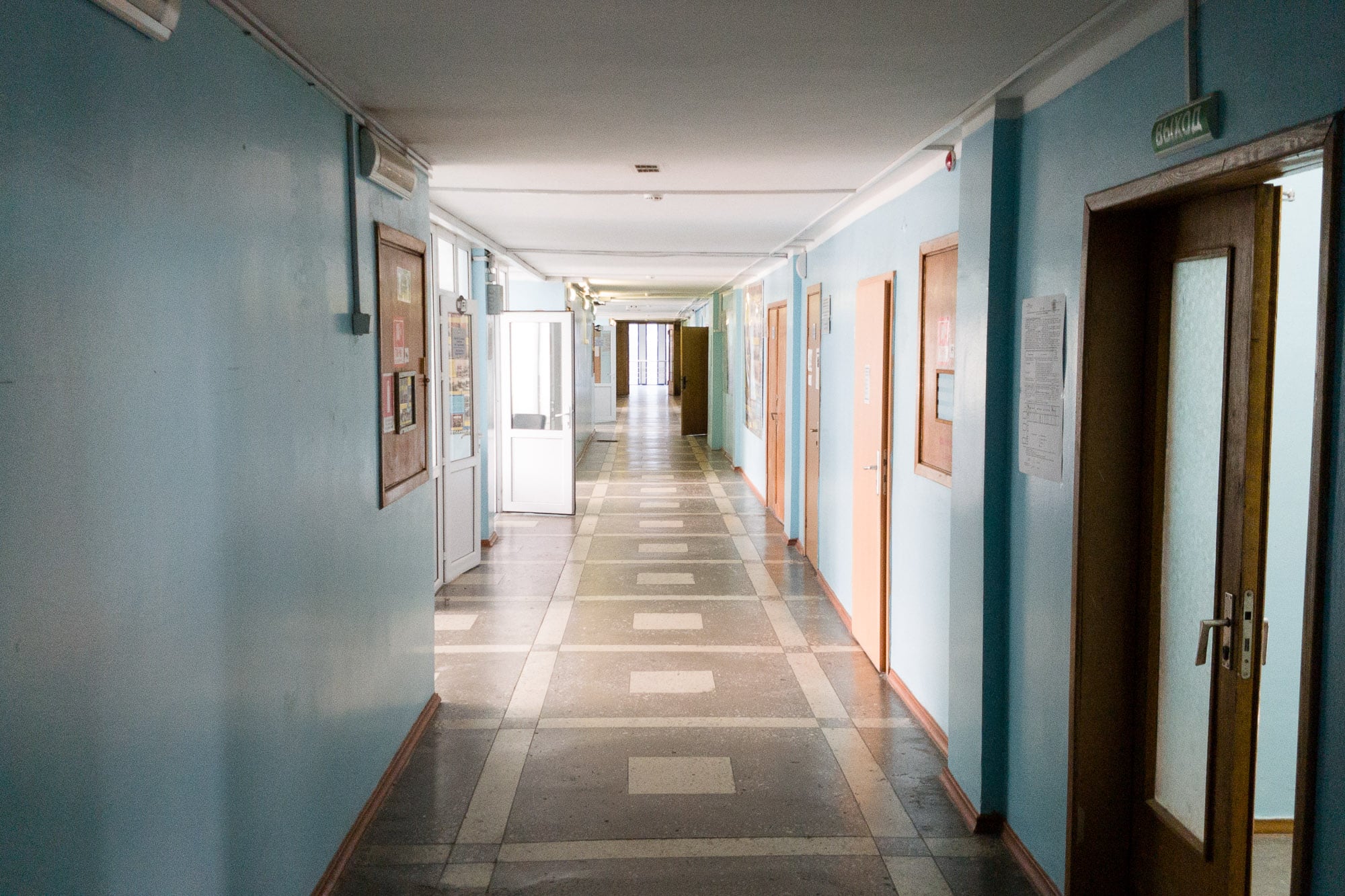 KIMEP University hallway