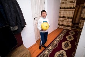 Nurzhan’s son with his ball