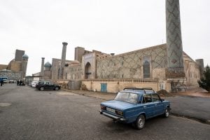 Lada behind the Registan