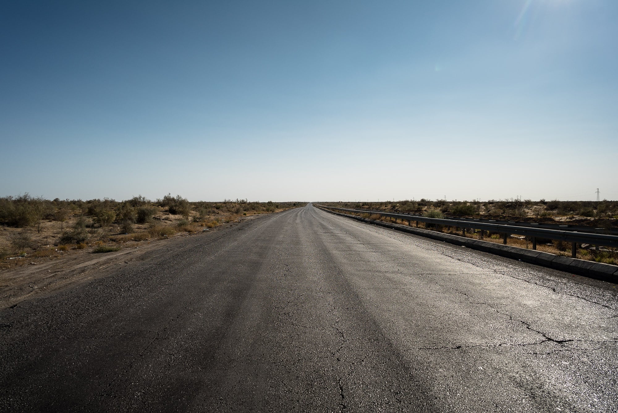 desert road in Turkmenistan