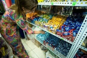 buying candy in Mary