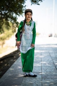 Turkmen school girl