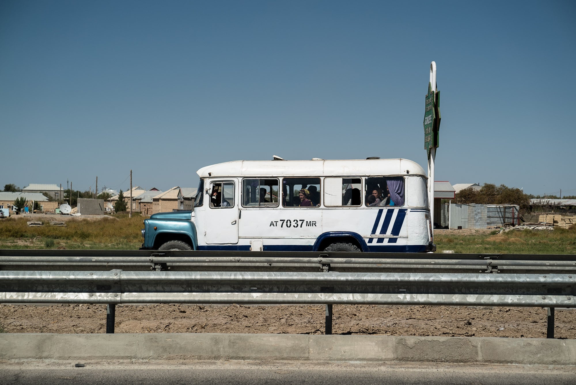 full bus in Turkmenistan