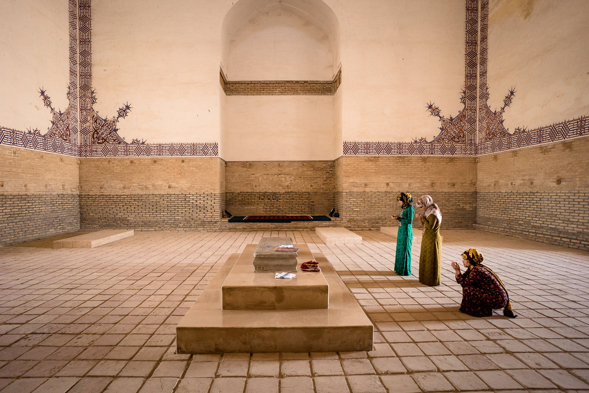 praying in the mausoleum