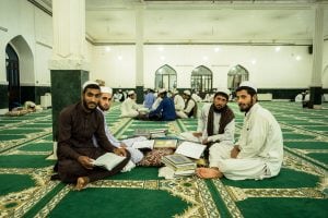 reading in the mosque