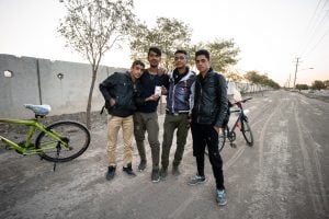 young cyclists near Mashhad