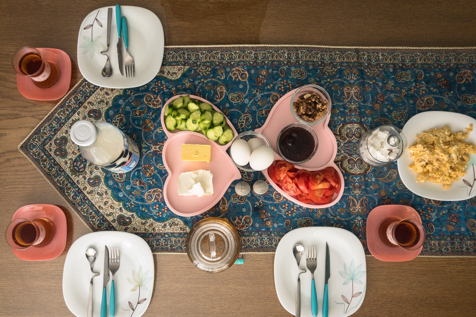 breakfast at Bahman’s place