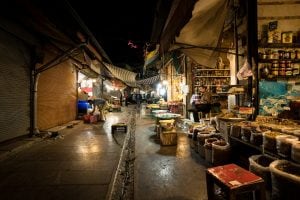 Gorgan bazaar at night