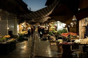 Gorgan bazaar at nightfall