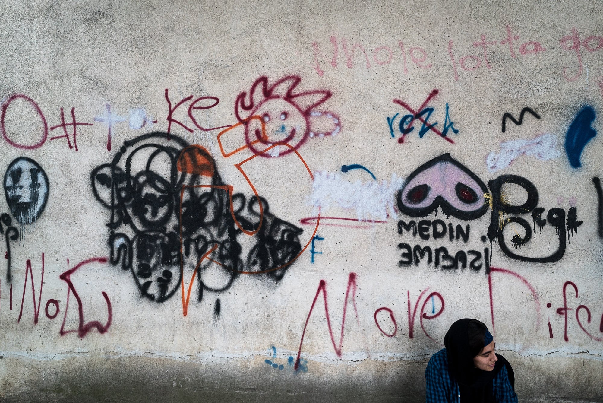 girl with graffiti
