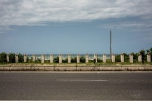 highway next to the Caspian Sea