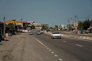 road to the border of Azerbaijan