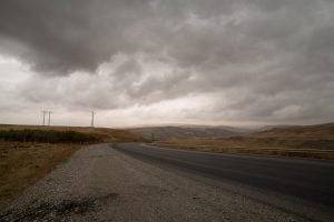 road with clouds