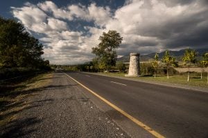 road with monument