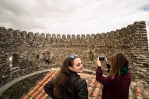 tourist selfies in Sighnaghi