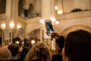 cell phone in Tbilisi cathedral