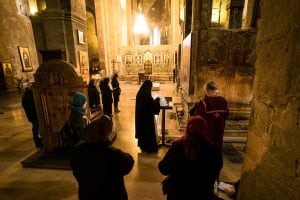 ritual in Mtskheta Cathedral