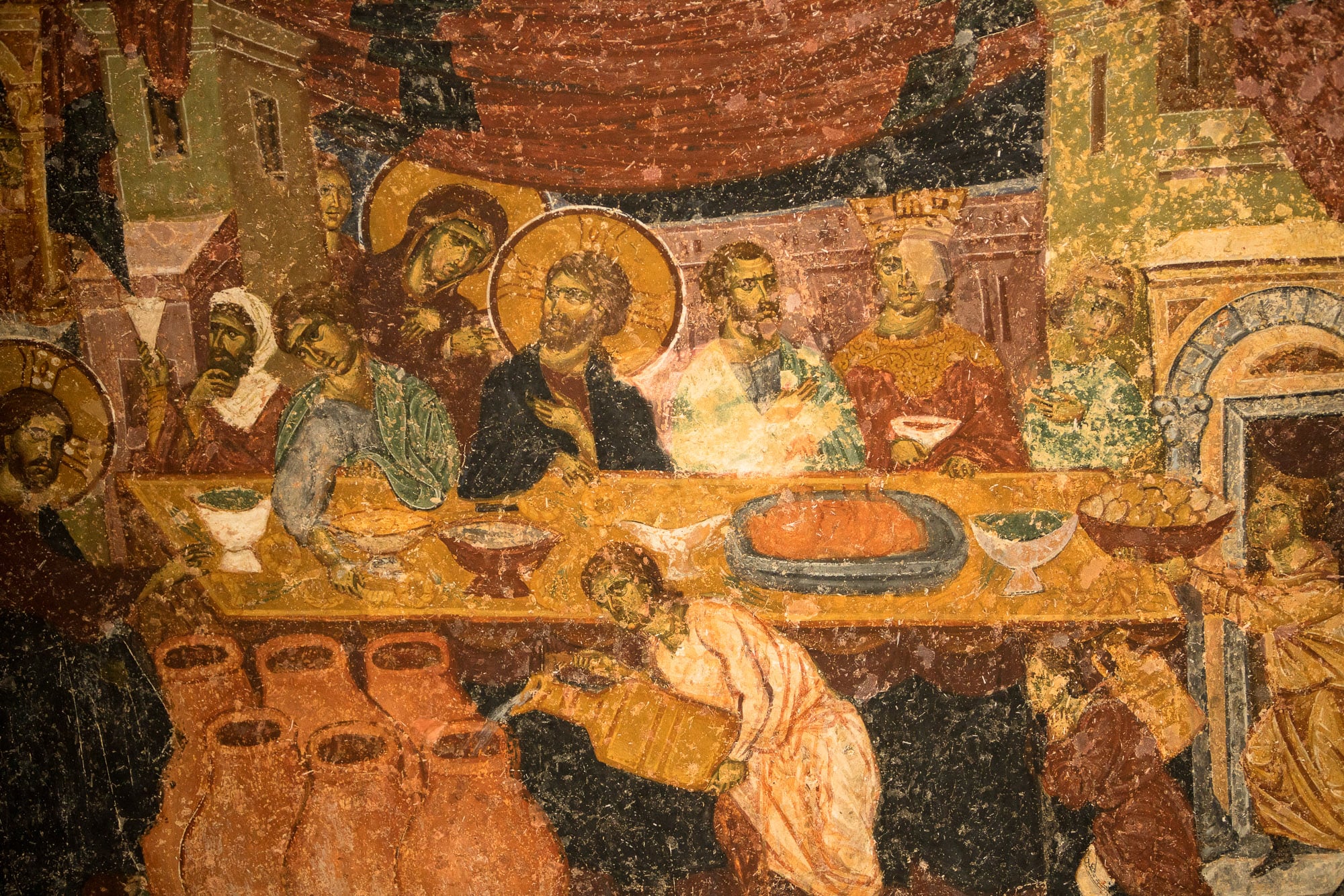 last supper with faces