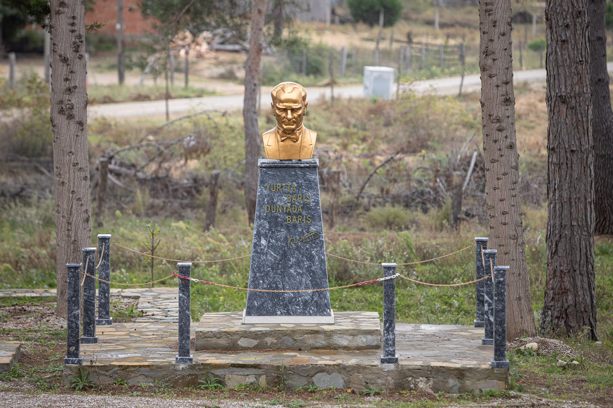 Atatürk head near Sarikum