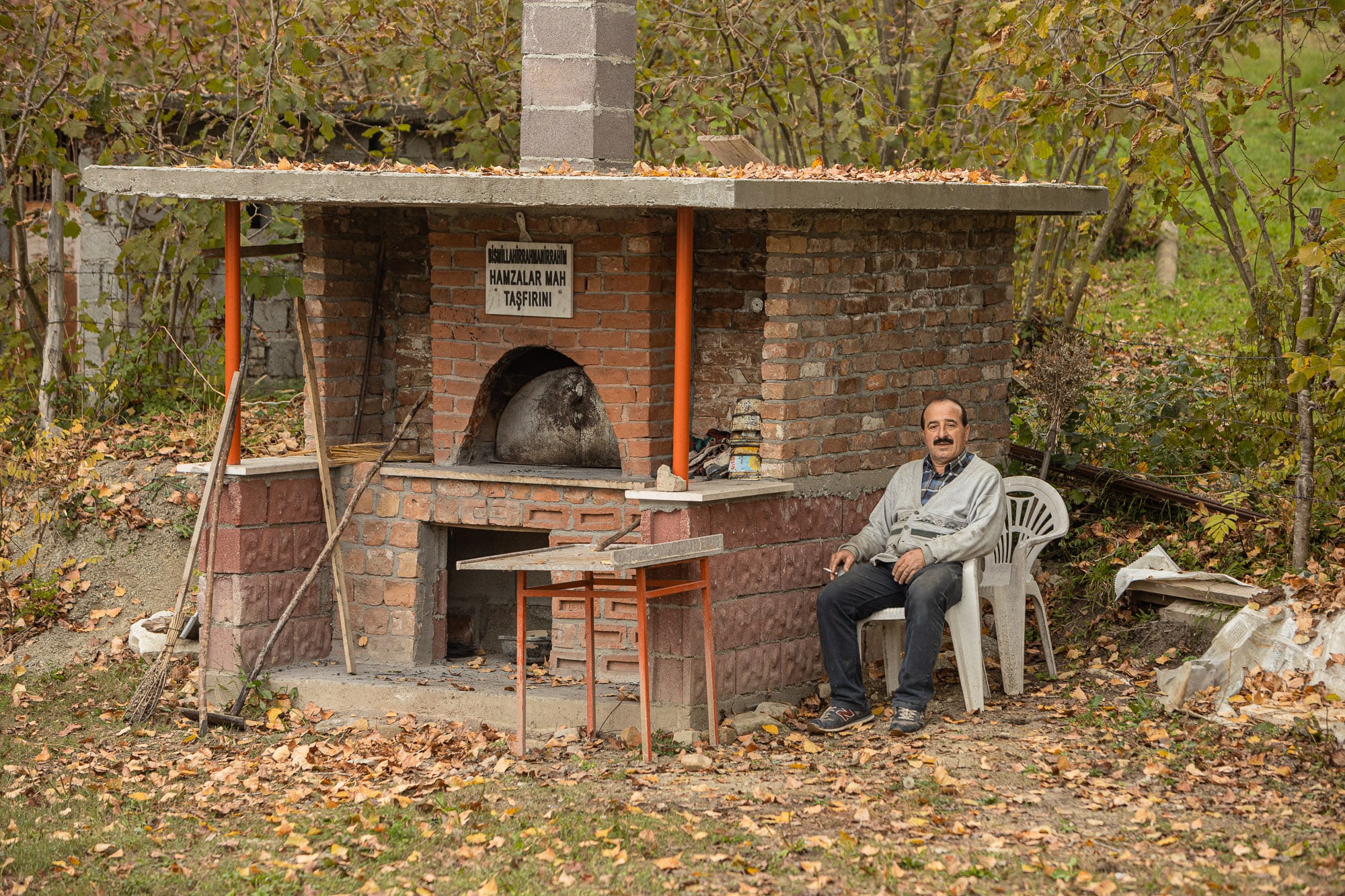 Jelal with his bread oven