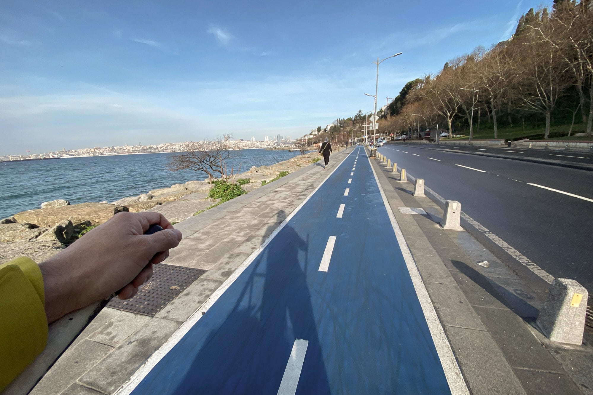 Bike lane along the Bosphorus