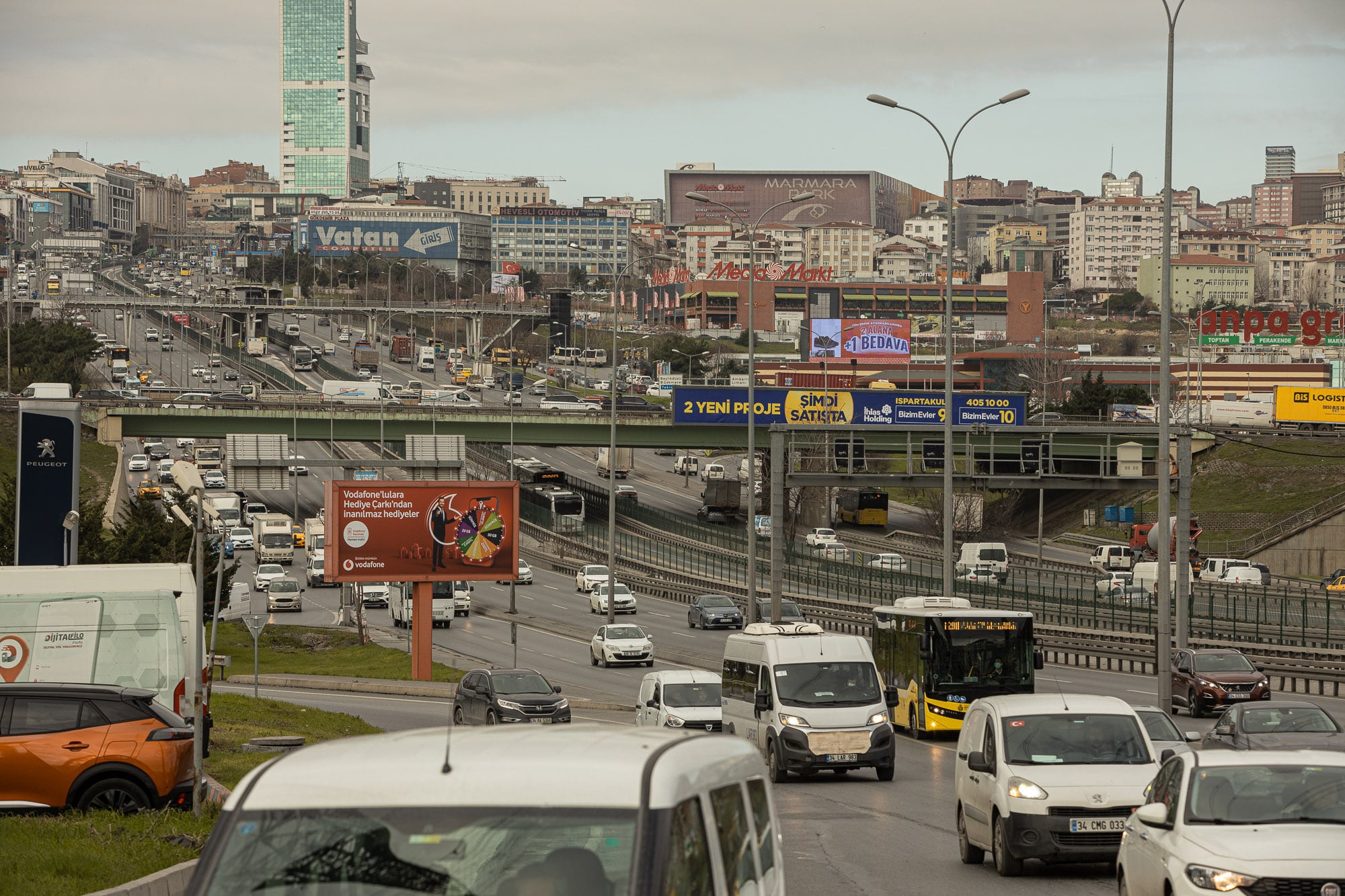 Highway interchange on the walk from Avcilar to Büyükcekmece