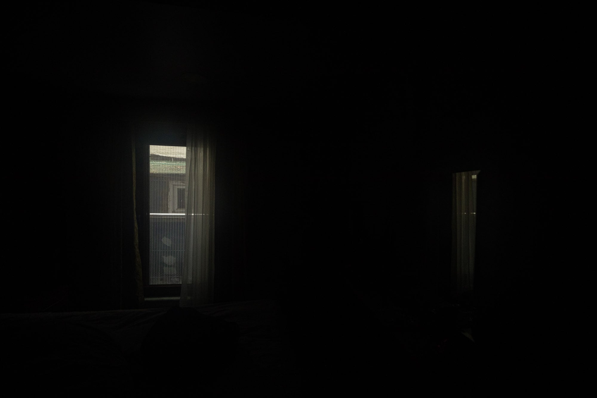 dark hotel room