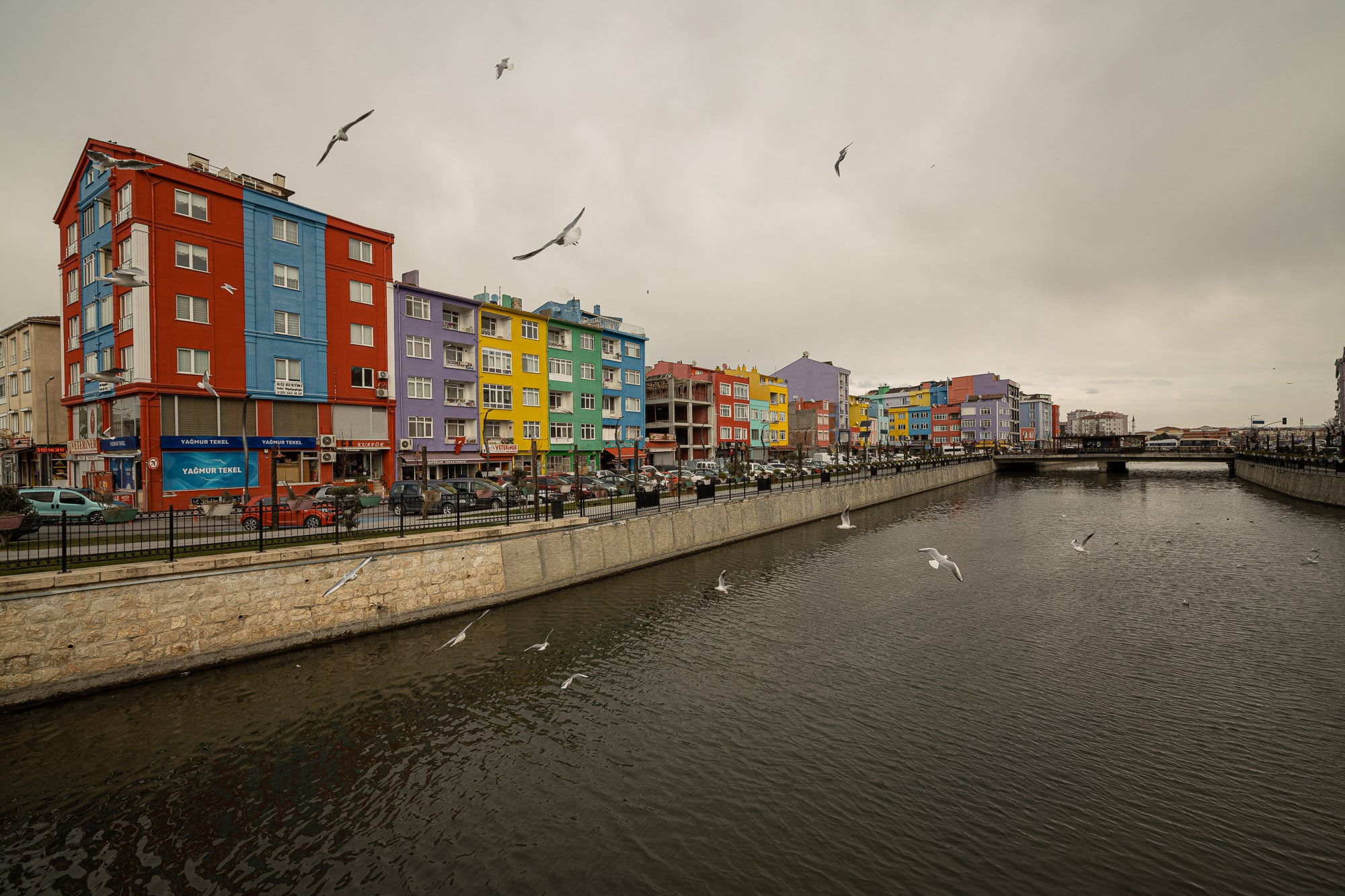 Colorful houses in Silivri