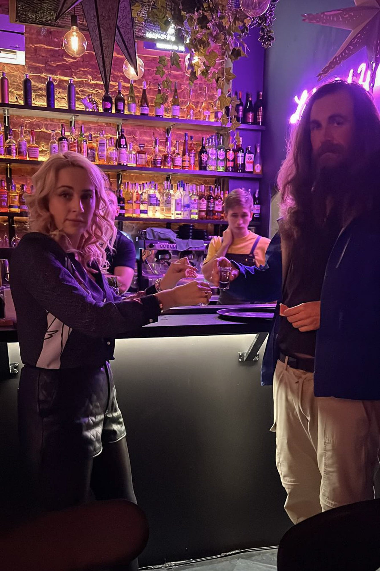 Serious drinking with Raya in Raya's Bar