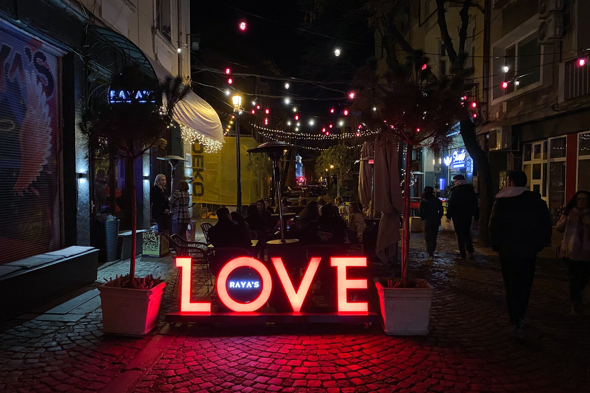 Love sign in Plovdiv Bar Street