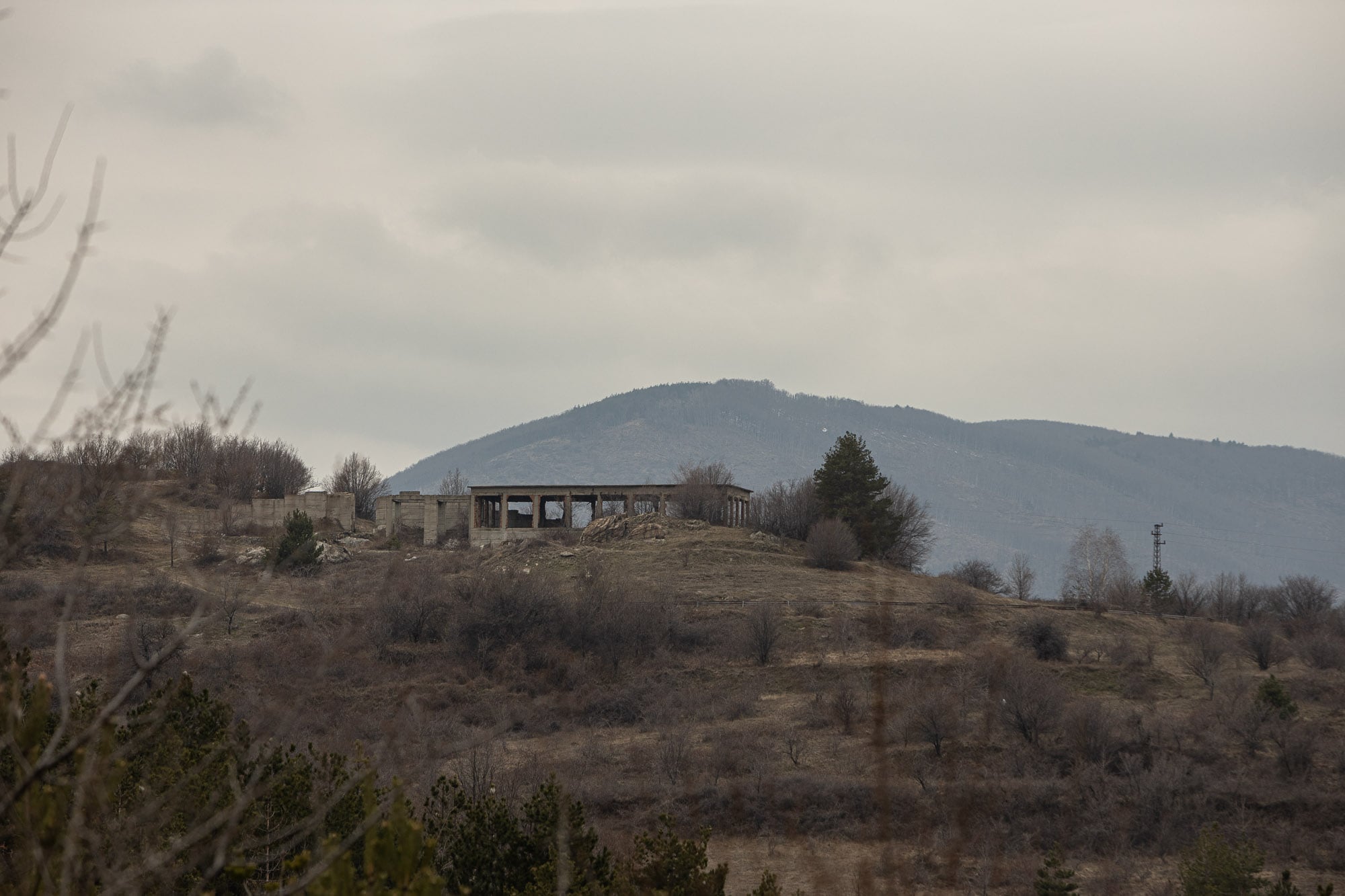 unfinished building in the hills near Gorno Varshilo