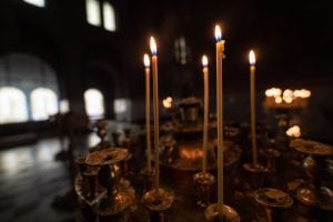 candles in the cathedral