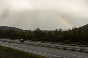 a rainbow on the walk from Pirot to Klisura