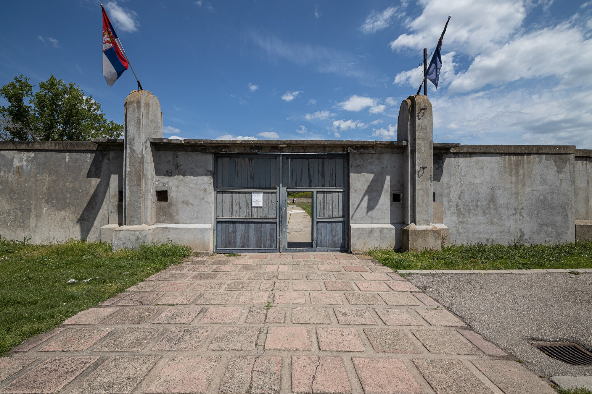 main gate of the Red Cross Concentration Camp