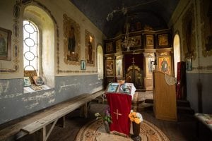 inside the church of Gornje Zunice