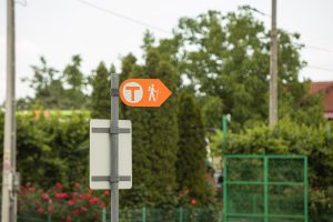 road sign of the Via Transilvanica