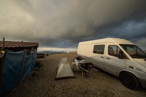 camp on the Transalpina