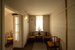 upstairs corridor in Hotel Tisza