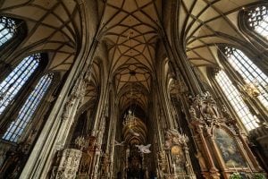 inside St. Stephen's Cathedral in Vienna