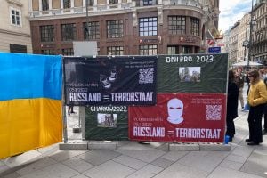 russia = terror state exhibition in Vienna