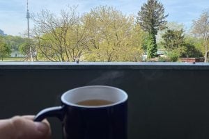 tea on the balcony