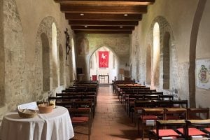 the inside of Austria's oldest church